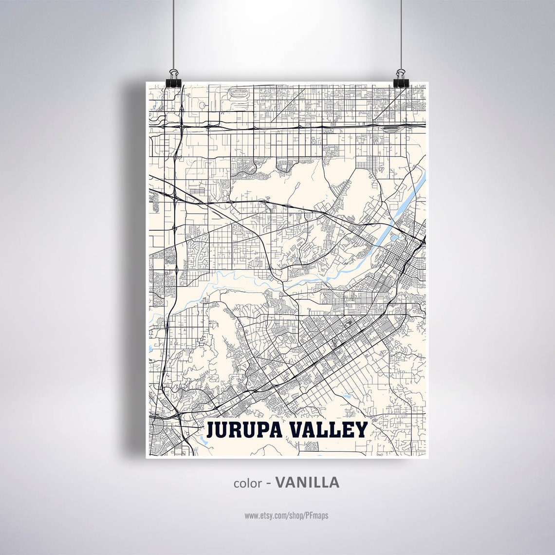 Jurupa Valley Map Print Jurupa Valley City Map California CA Etsy