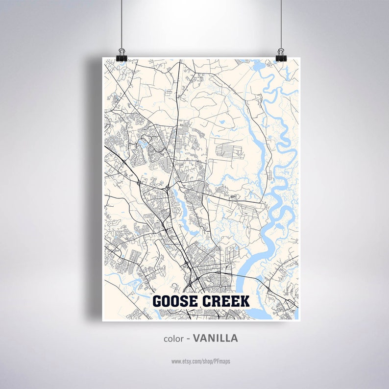 Goose Creek Map Print, Goose Creek Town Map, South Carolina SC United states of america Map Poster, Goose Creek Wall Artwork, Town Highway Highway Map picture relating to Printable Map of South Carolina called Goose Creek Map Print, Goose Creek Metropolis Map, South Carolina SC United states of america Map Poster, Goose Creek Wall Artwork, Town Highway Street Map