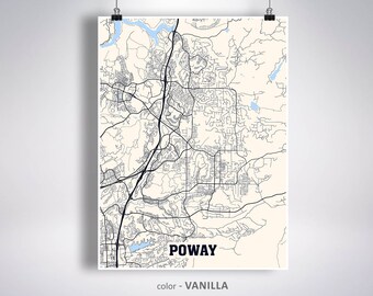 Poway Map Poster | Etsy Ireland