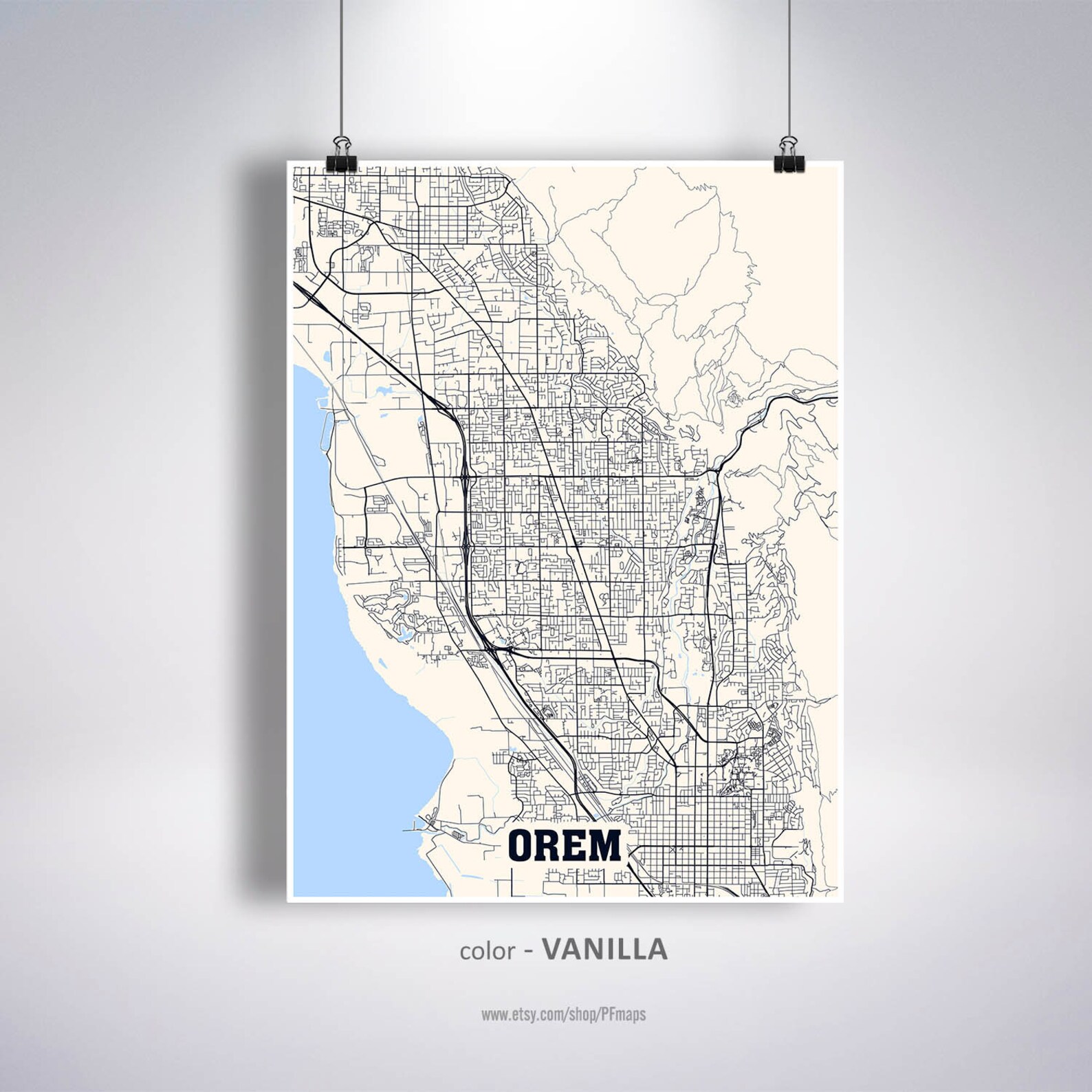 Orem Map Print Orem City Map Utah UT USA Map Poster Orem | Etsy