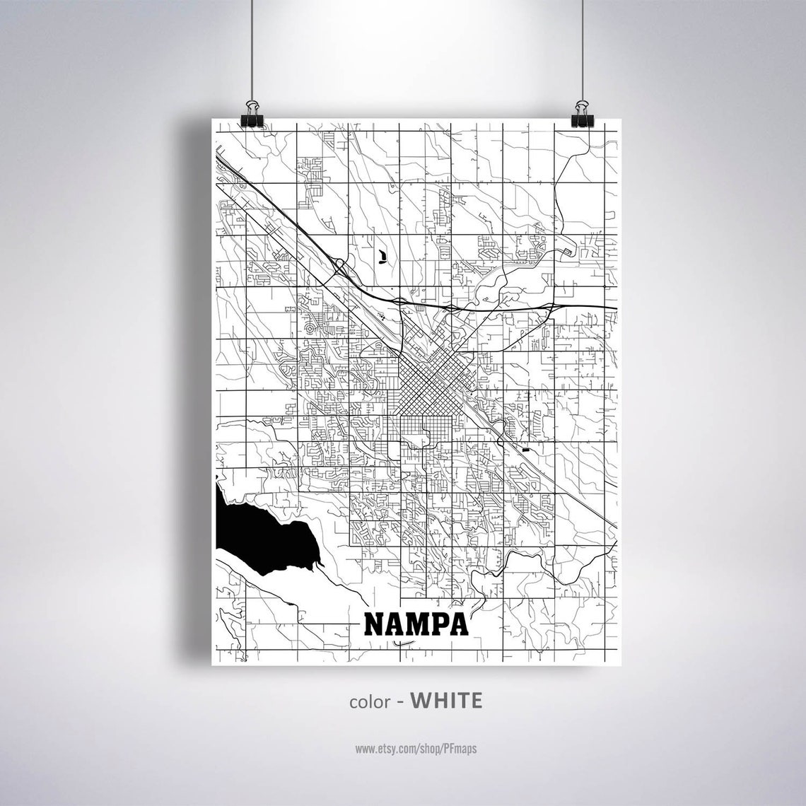 Nampa Map Print Nampa City Map Idaho ID USA Map Poster | Etsy