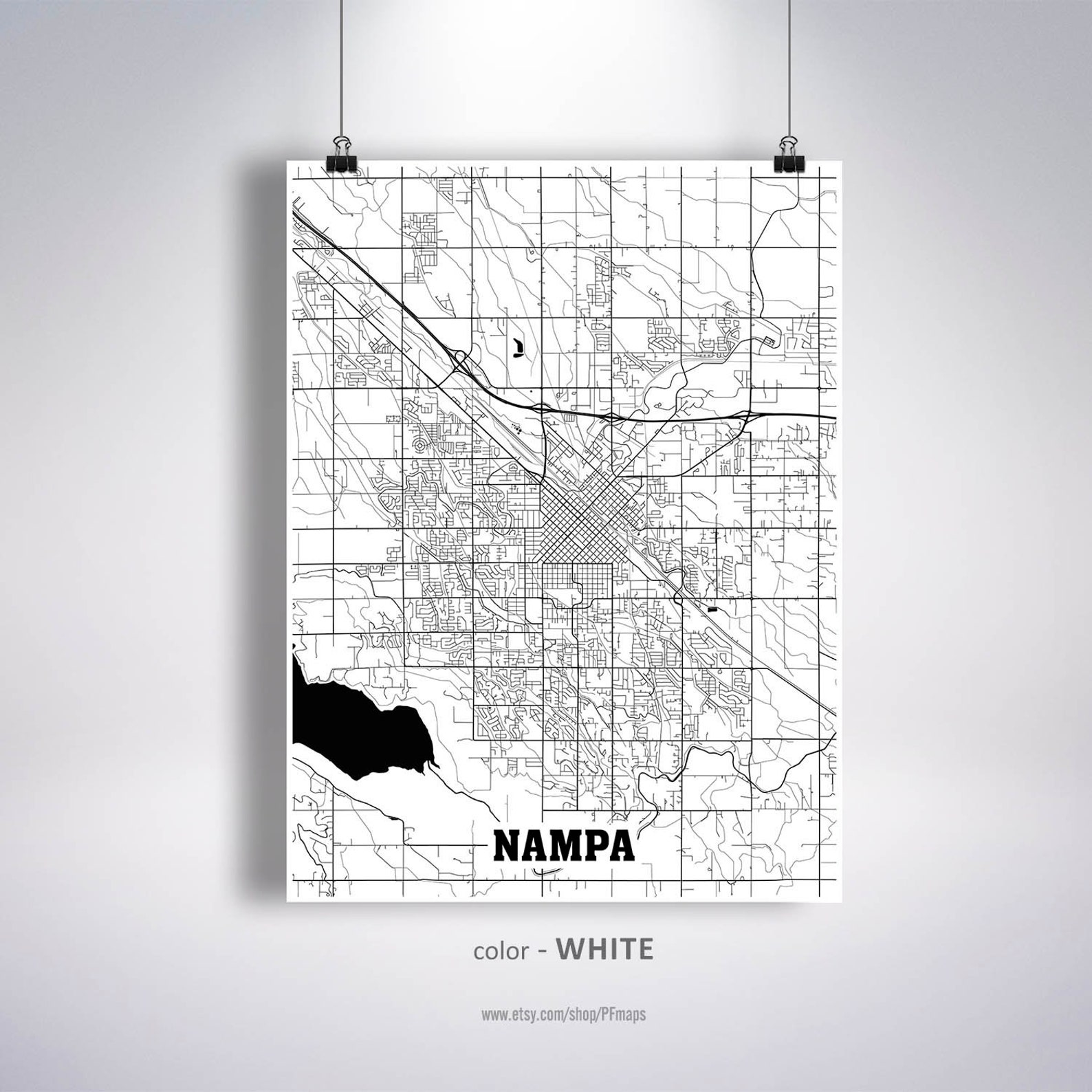 Nampa Map Print Nampa City Map Idaho ID USA Map Poster | Etsy