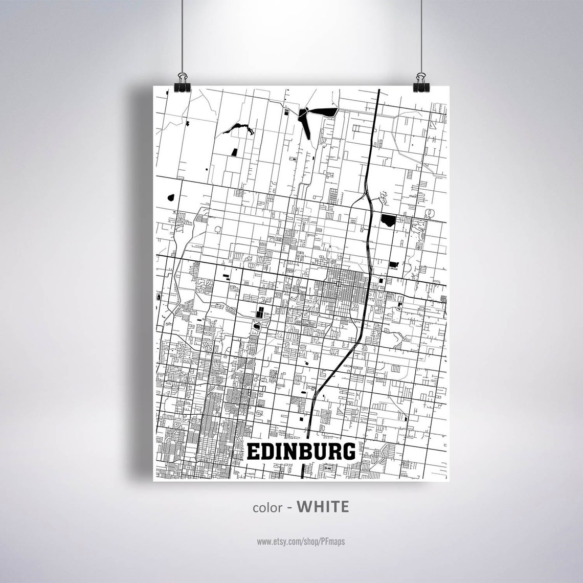 Edinburg Map Print Edinburg City Map Texas TX USA Map Etsy