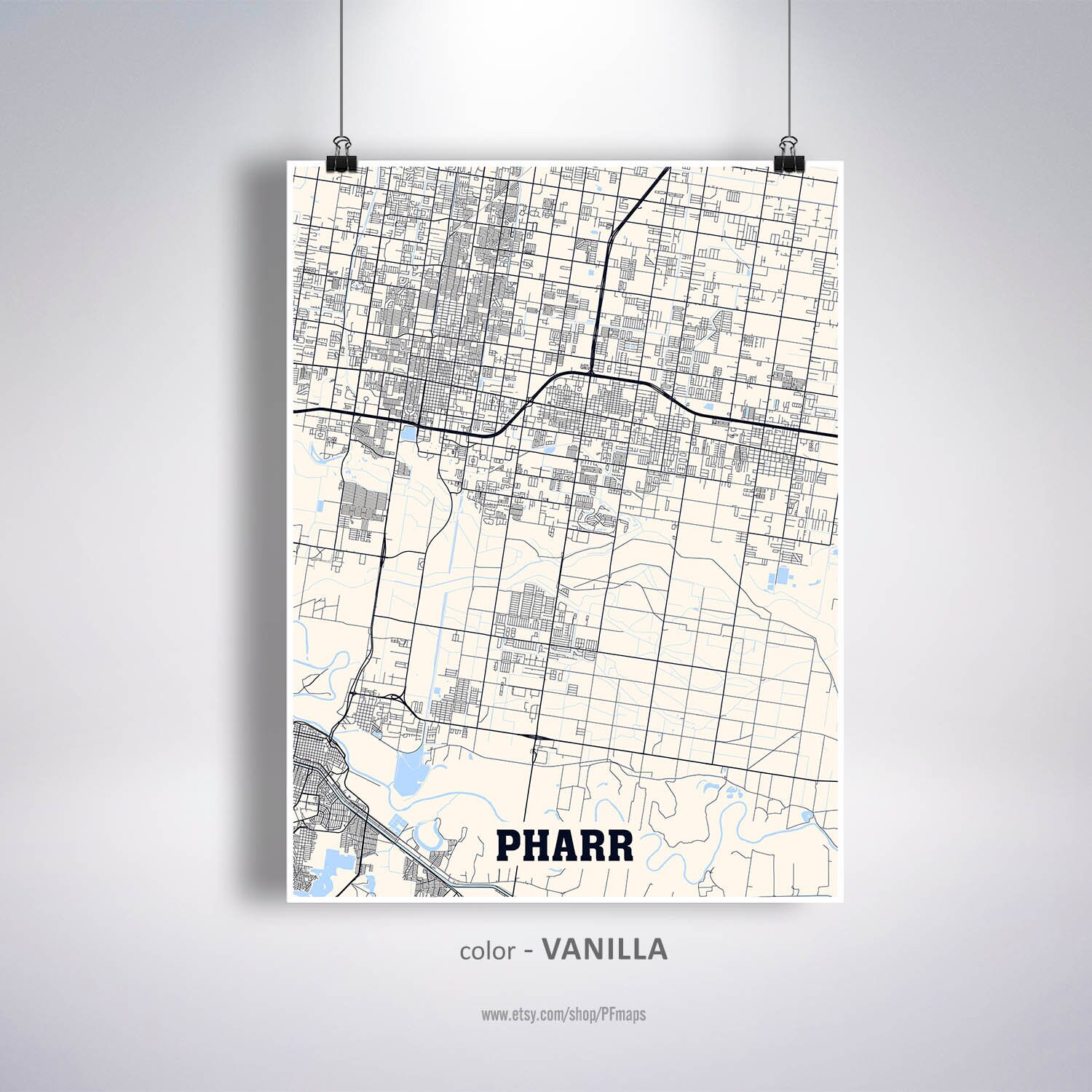 Pharr Map Print Pharr City Map Texas TX USA Map Poster Etsy