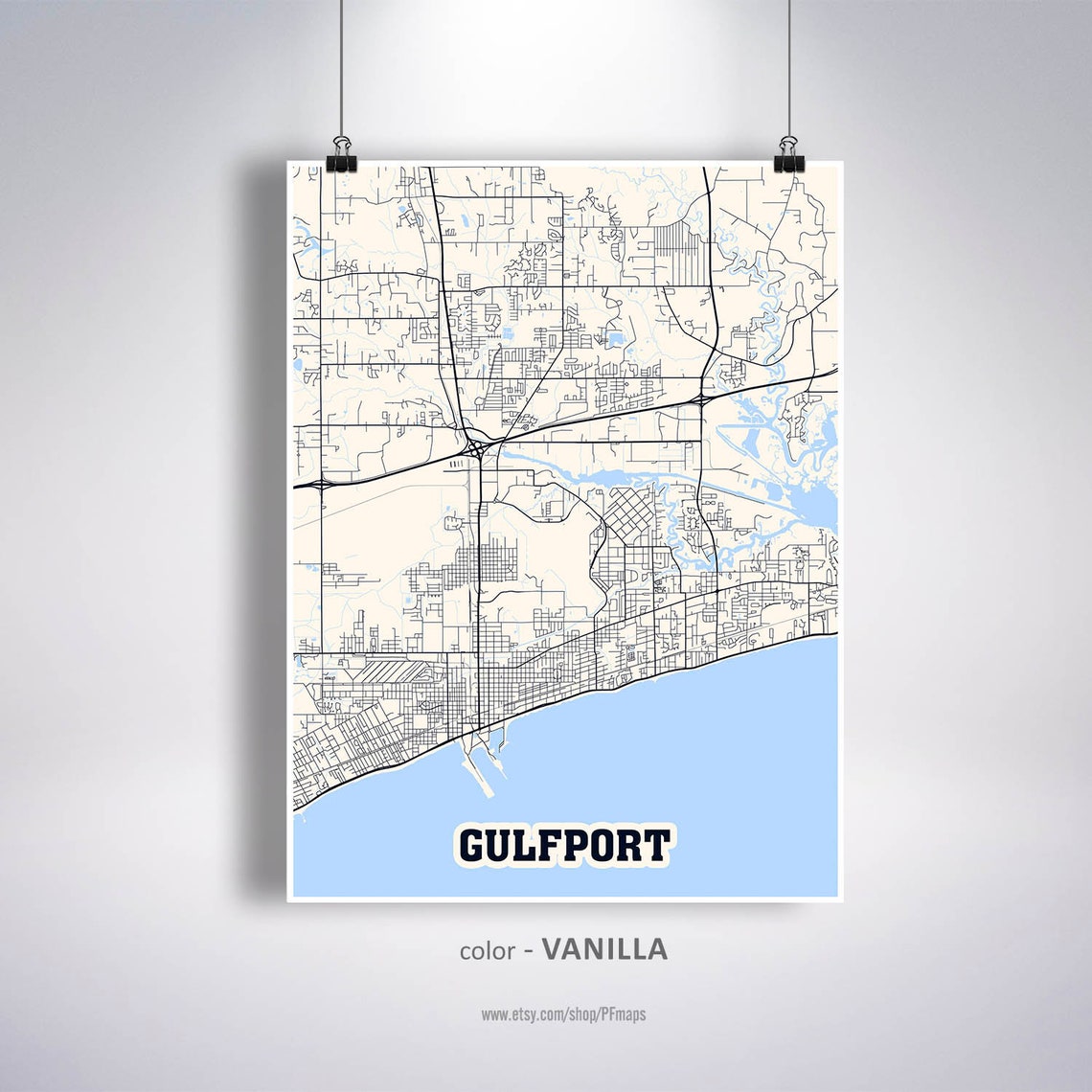 Gulfport Map Print Gulfport City Map Mississippi MS USA Map Etsy UK
