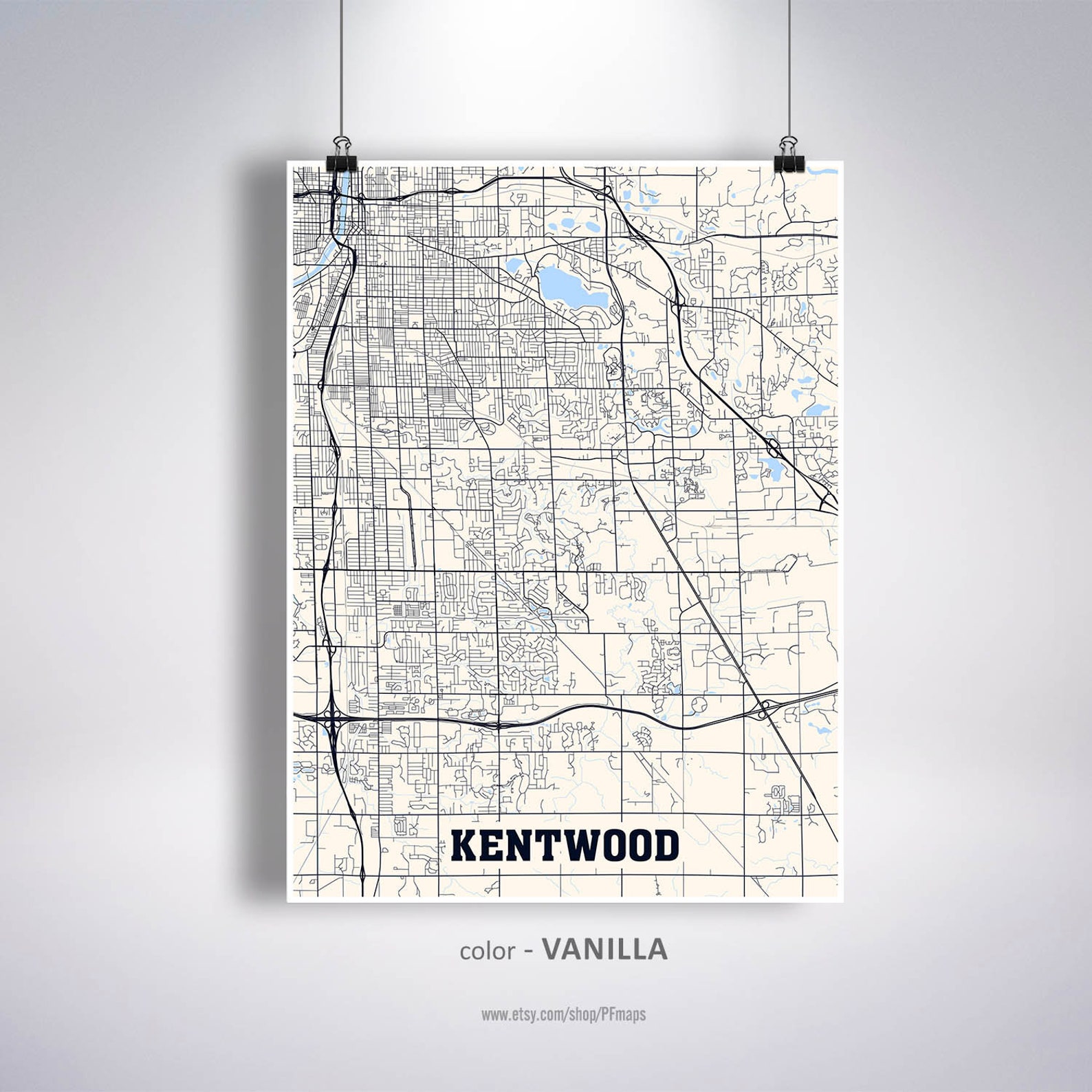 Kentwood Michigan Wall Map Premium Style By Marketmap vrogue.co