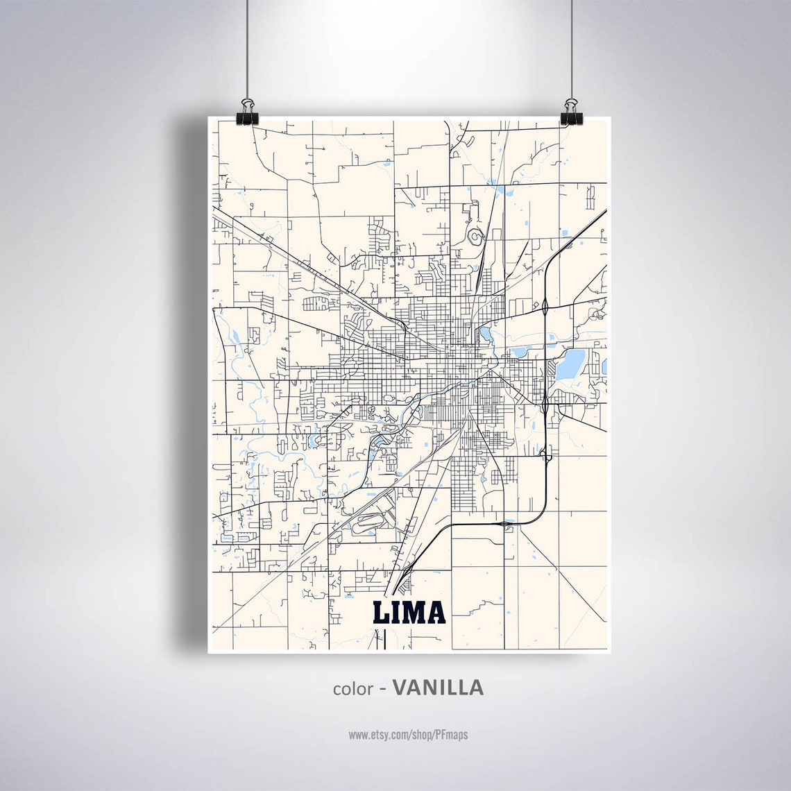 lima-map-print-lima-city-map-ohio-oh-usa-map-poster-lima-etsy