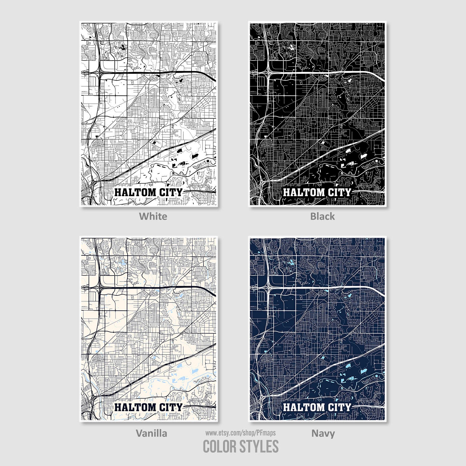 Haltom City Map Print Haltom City Map Texas TX USA Map Etsy