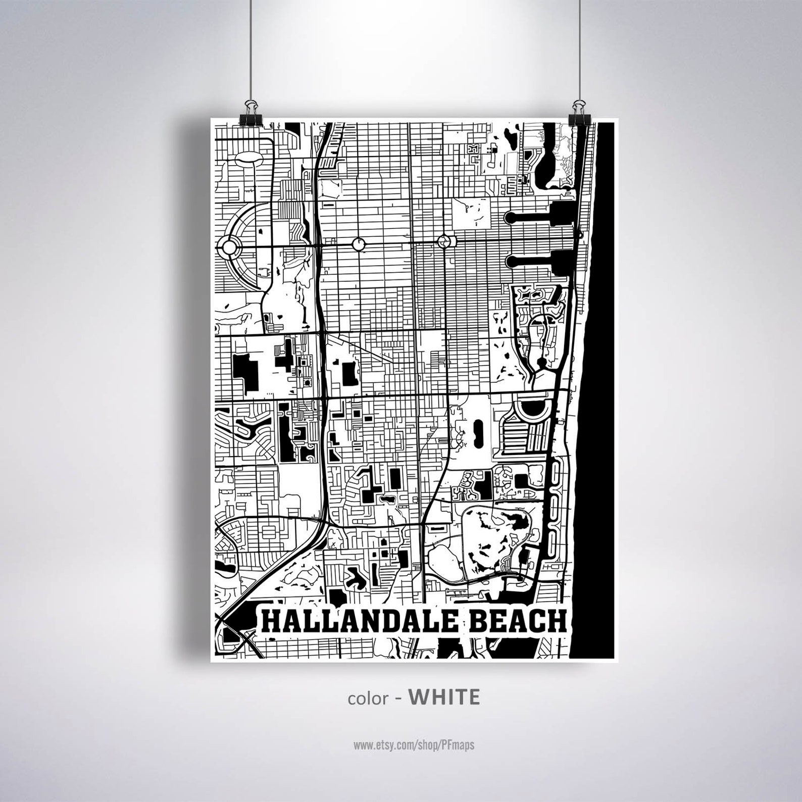 Hallandale Beach Map Print Hallandale - Il 1588xN.1652639527 Pw45 