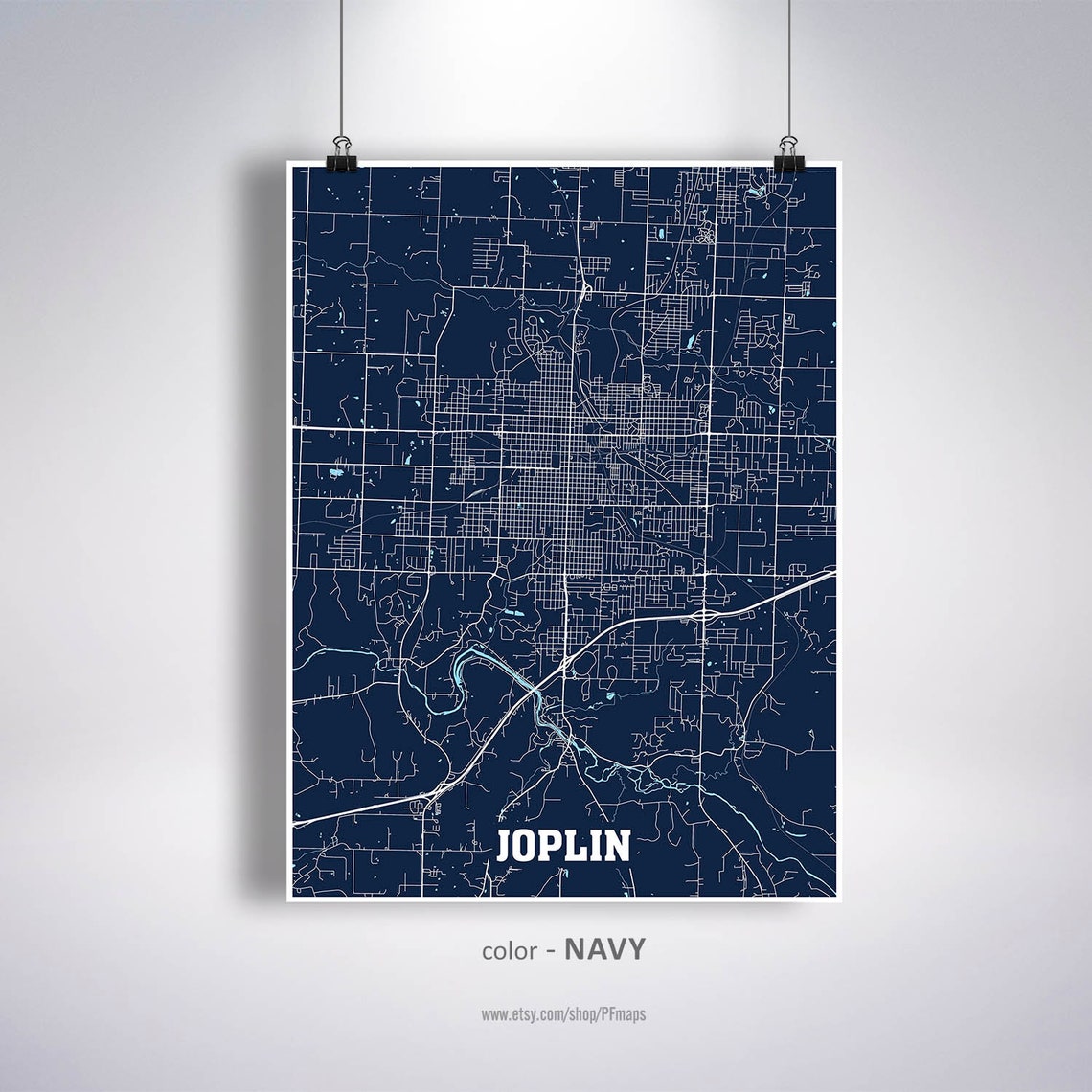 Joplin Map Print Joplin City Map Missouri MO USA Map Poster Etsy