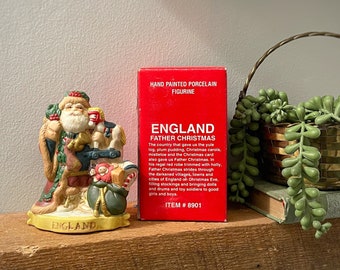 Weihnachtsmann der Nation, Vintage Weihnachtsmann Figur, Keramik Figur England, Englischer Weihnachtsmann, Vintage Weihnachtsmann, Kleine Weihnachtsfigur, Weihnachtsmann Kollektion