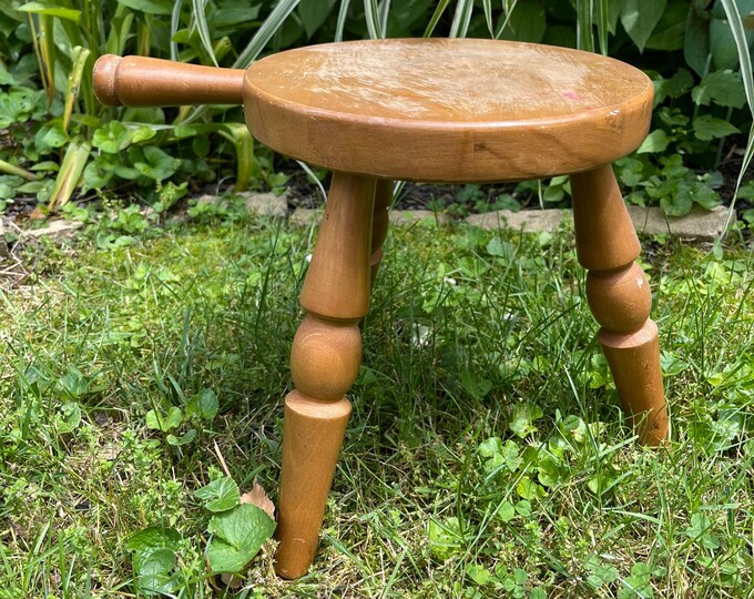 Vintage Milking Stool, Wood Stool, Vintage Stool, Primitive Stool, Wood
