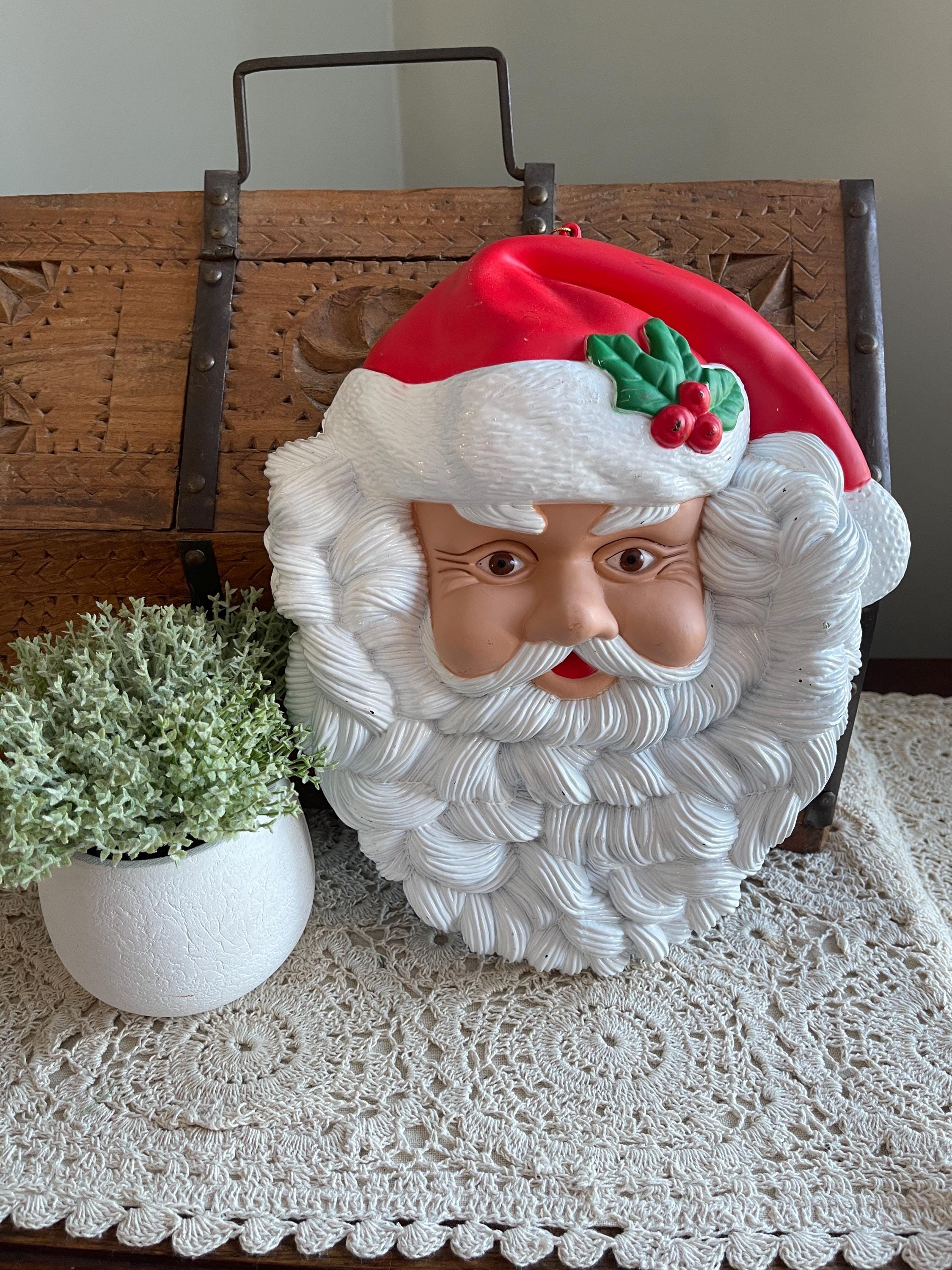 サンタクロース　ビンテージ　壁掛け ヴィンテージサンタのドアデコレーション、ヴィンテージサンタ、重厚な