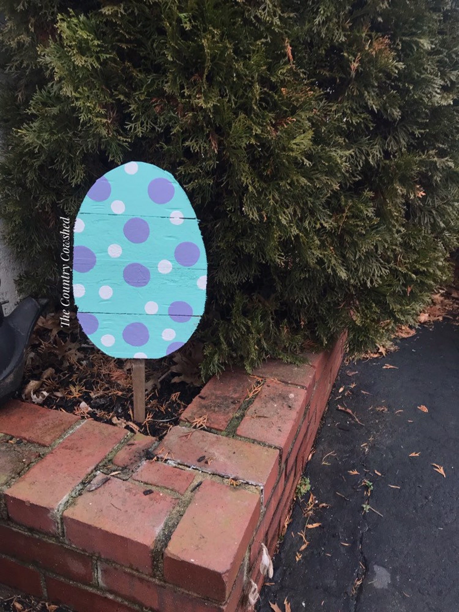 Set of 6 Easter Yard Stakes Spring Yard Stakes Wooden Easter Etsy