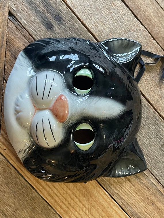 Vintage Porcelain Cat Mask, Vintage Cat Mask, Nur… - image 3