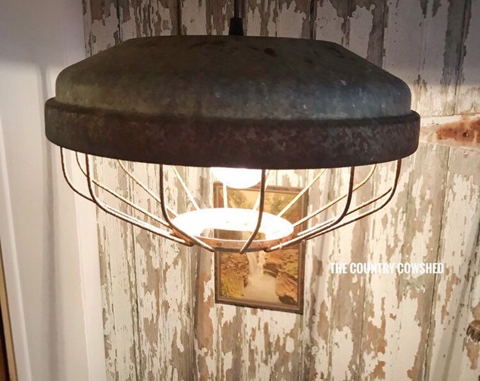 Chicken Feeder Pendant Light Fixture Etsy