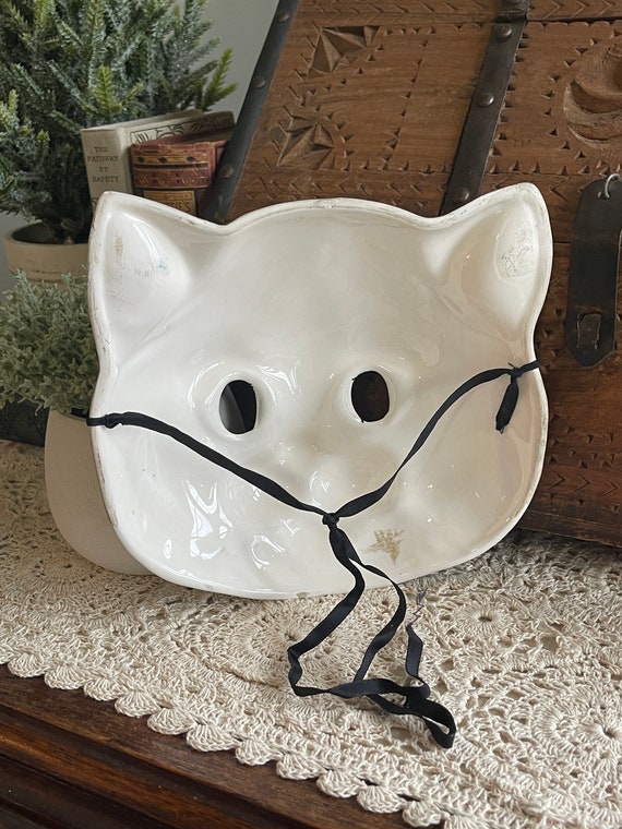 Vintage Porcelain Cat Mask, Vintage Cat Mask, Nur… - image 6