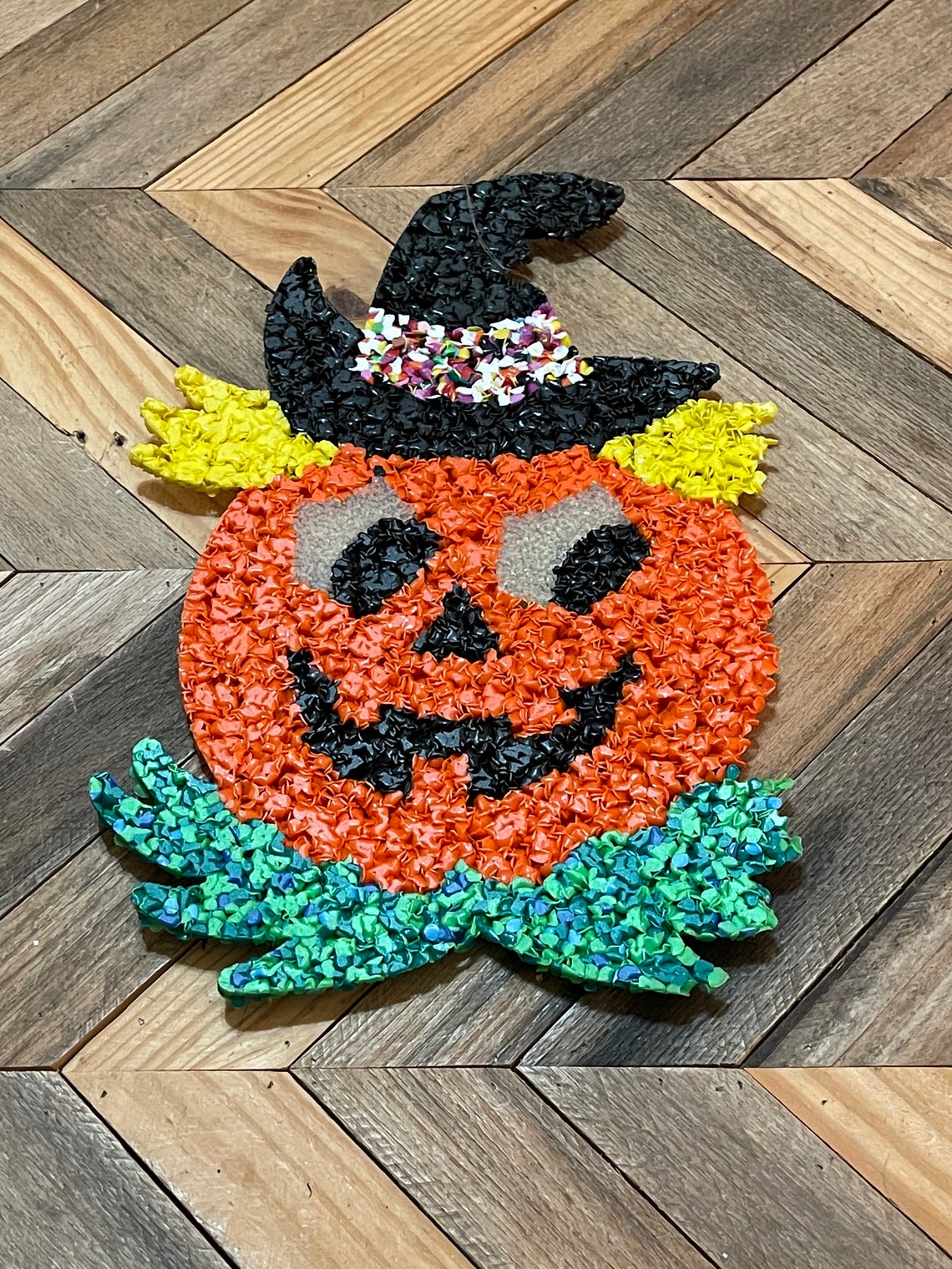 Vintage Melted Plastic Popcorn Wall Decor Vintage Door Etsy