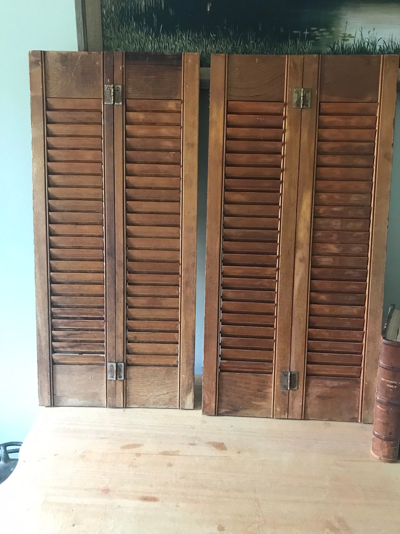 Vintage Blinds Vintage Louver Blinds Wooden Blinds Vintage Etsy