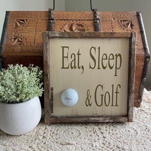 Funny Man Cave Sign, Eat Sleep and Golf, Golf Signs, Golf Humor Sign, Man Cave Wall Art, Fathers Day, Golf Lover Gift