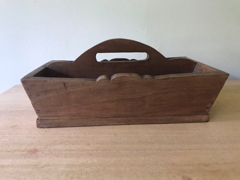 Antique wood box wood tote primitive wood tote farmhouse Etsy