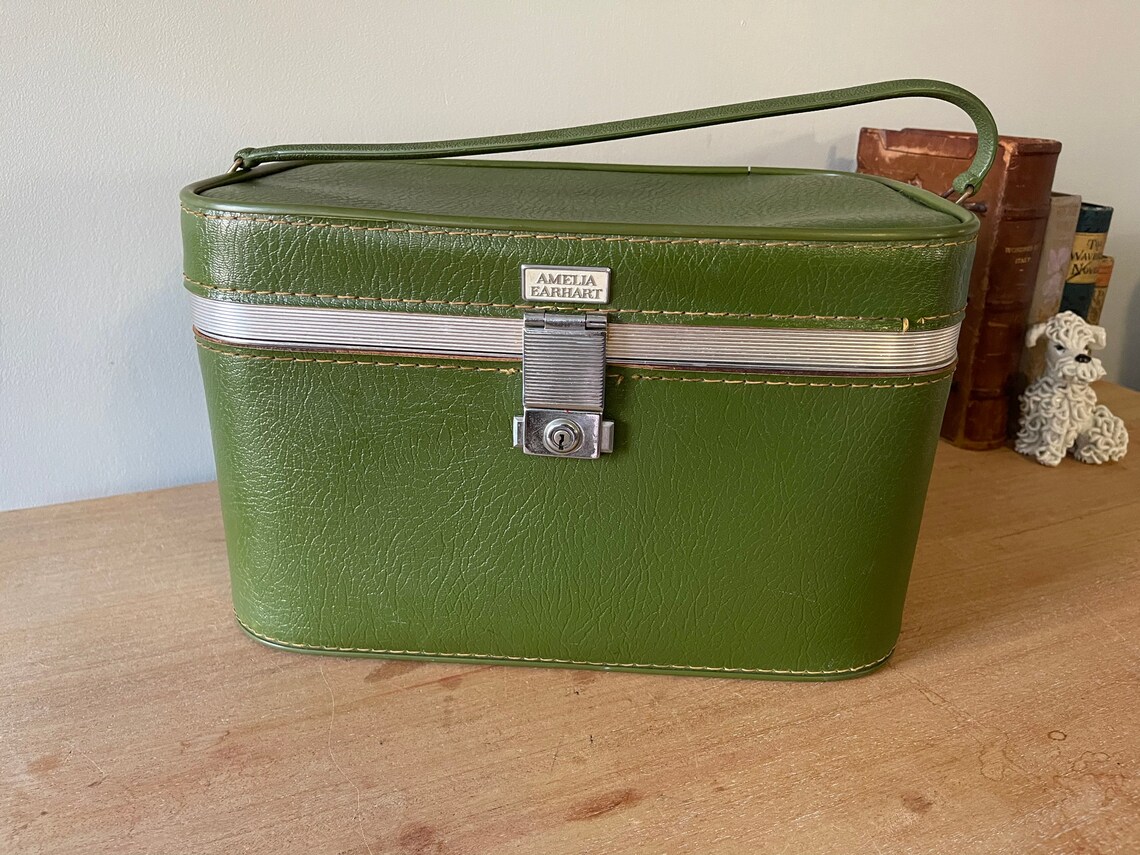 Vintage Green Train Case Green Travel Case Retro Train Case Etsy