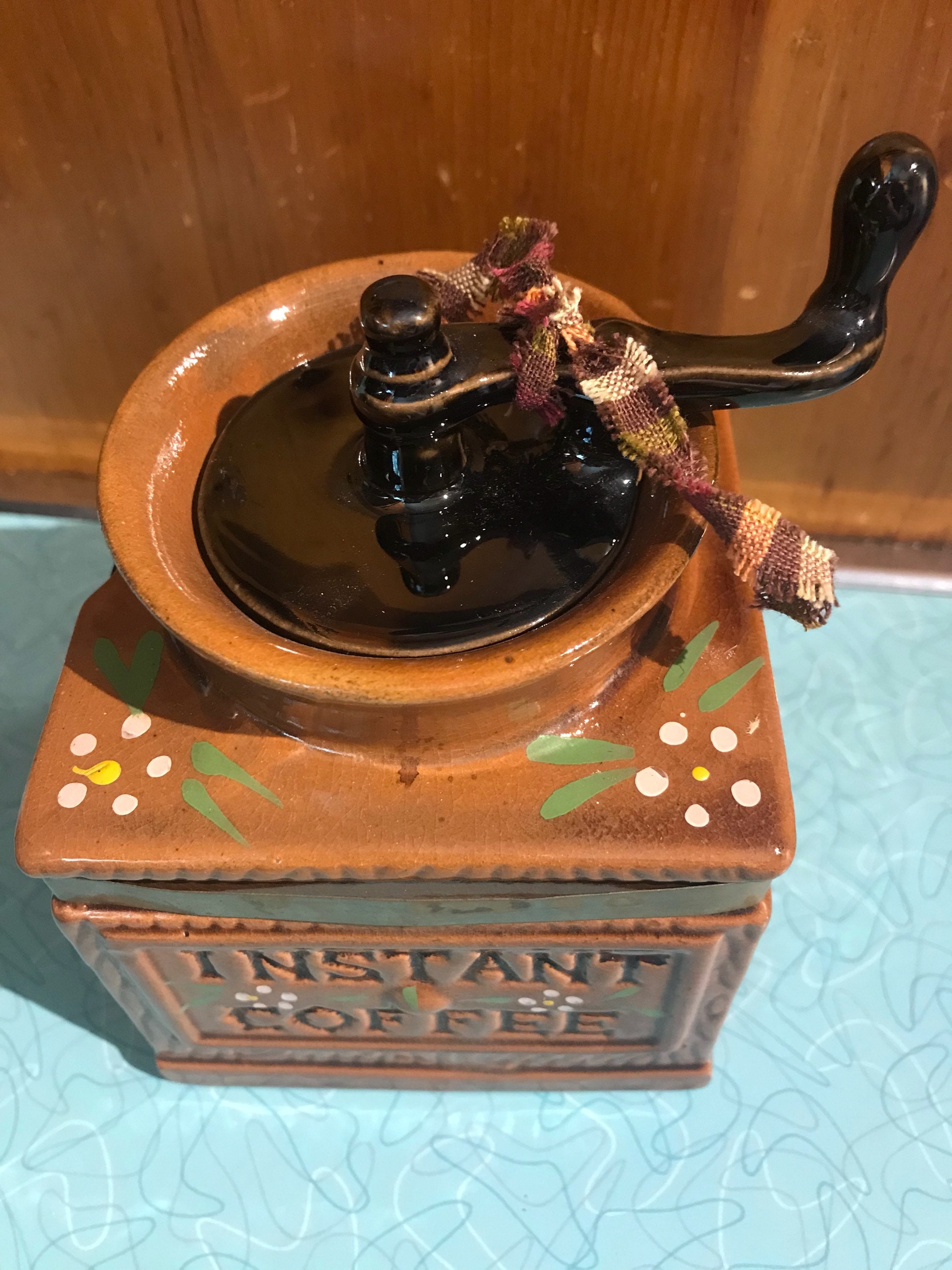 Vintage Canister Ceramic Coffee Grinder/coffee Mill Canister Etsy