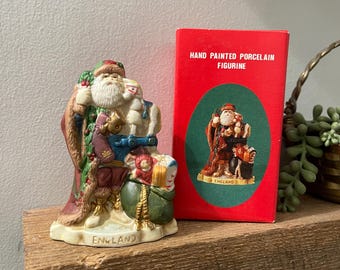 Weihnachtsmann der Nation, Vintage Weihnachtsmann Figur, Keramik Figur England, Englischer Weihnachtsmann, Vintage Weihnachtsmann, Kleine Weihnachtsfigur, Weihnachtsmann Kollektion