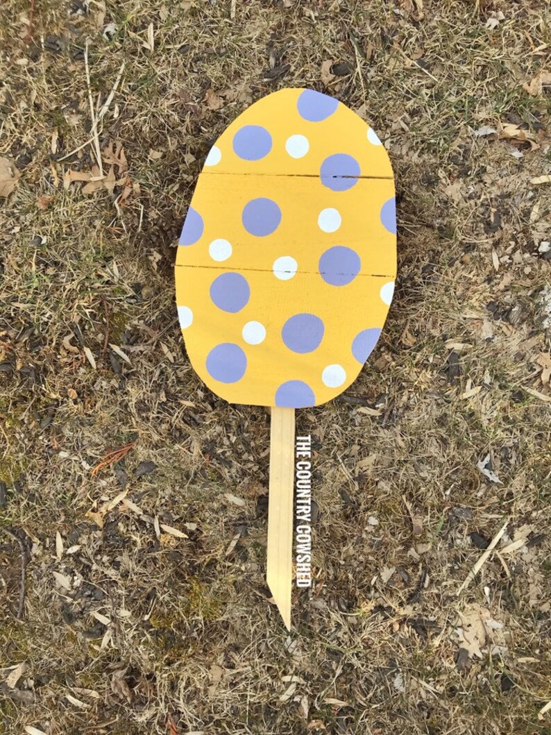 Easter egg yard stakes spring yard stakes wood stakes Etsy