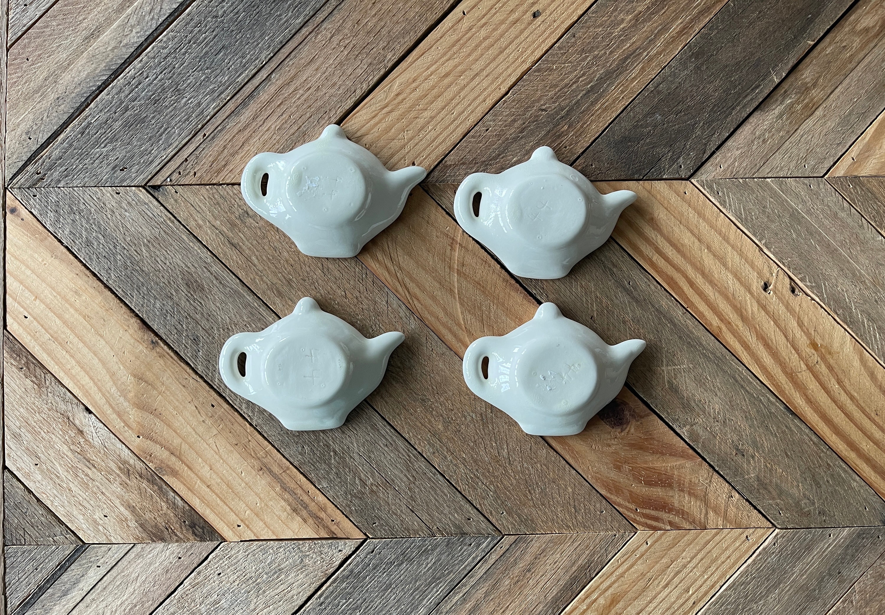 Vintage Tulip Pattern Ceramic Tea Bag Coasters Spoon Jamaica