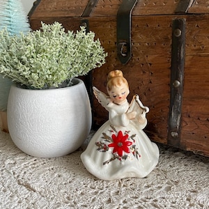 Angel Figurine, Vintage Christmas Angel, December Birthday Angel, Angel of the Month, Angel, Porcelain Angel, Birthstone Angel, Cherub