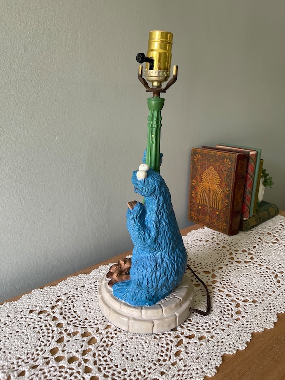 Vintage Lamp, Vintage Cookie Monster Lamp, Vintage Sesame Street