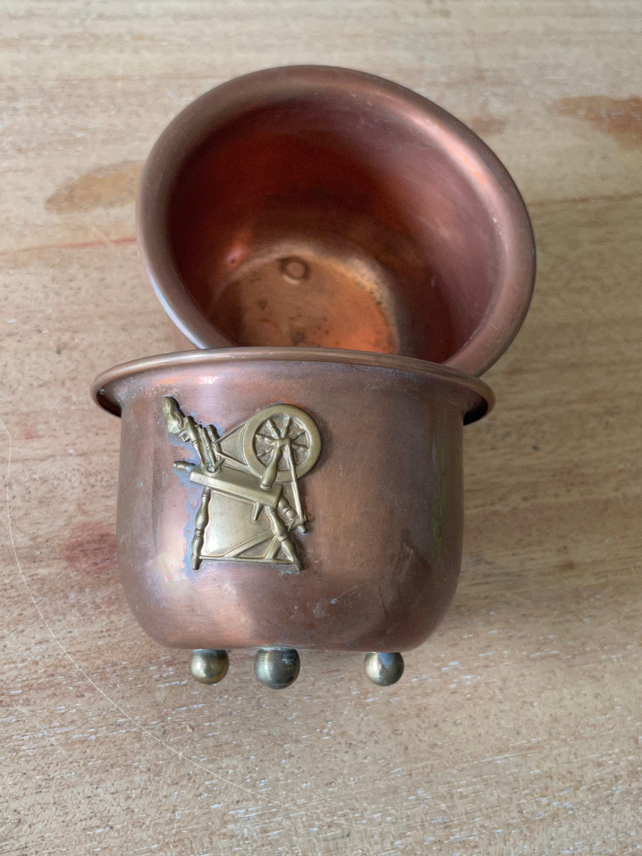 Pair Vintage Copper Planters Small Metal Pots Small Copper Etsy Australia