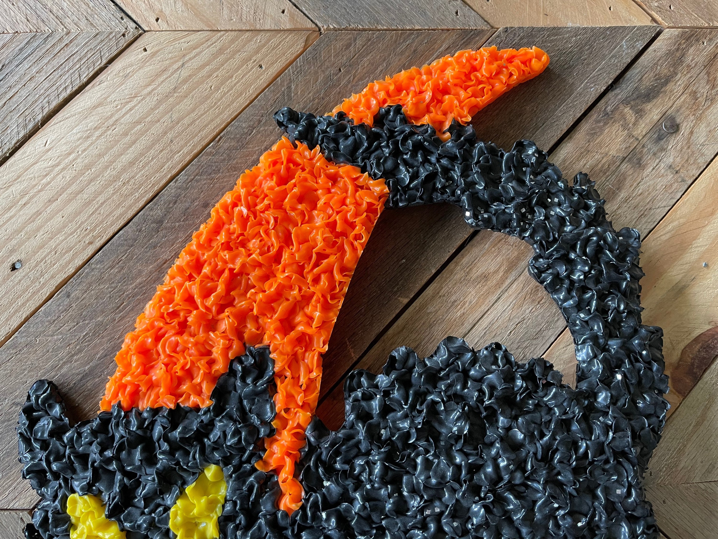 Vintage Melted Plastic Popcorn Wall Vintage Door Decorations Etsy