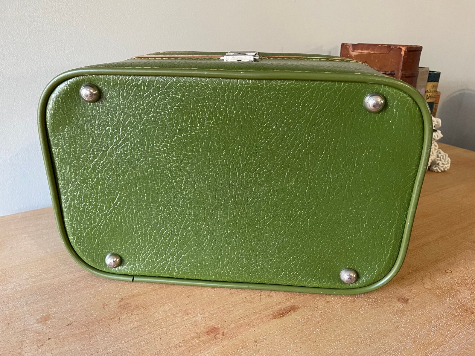 Vintage Green Train Case Green Travel Case Retro Train Case Etsy
