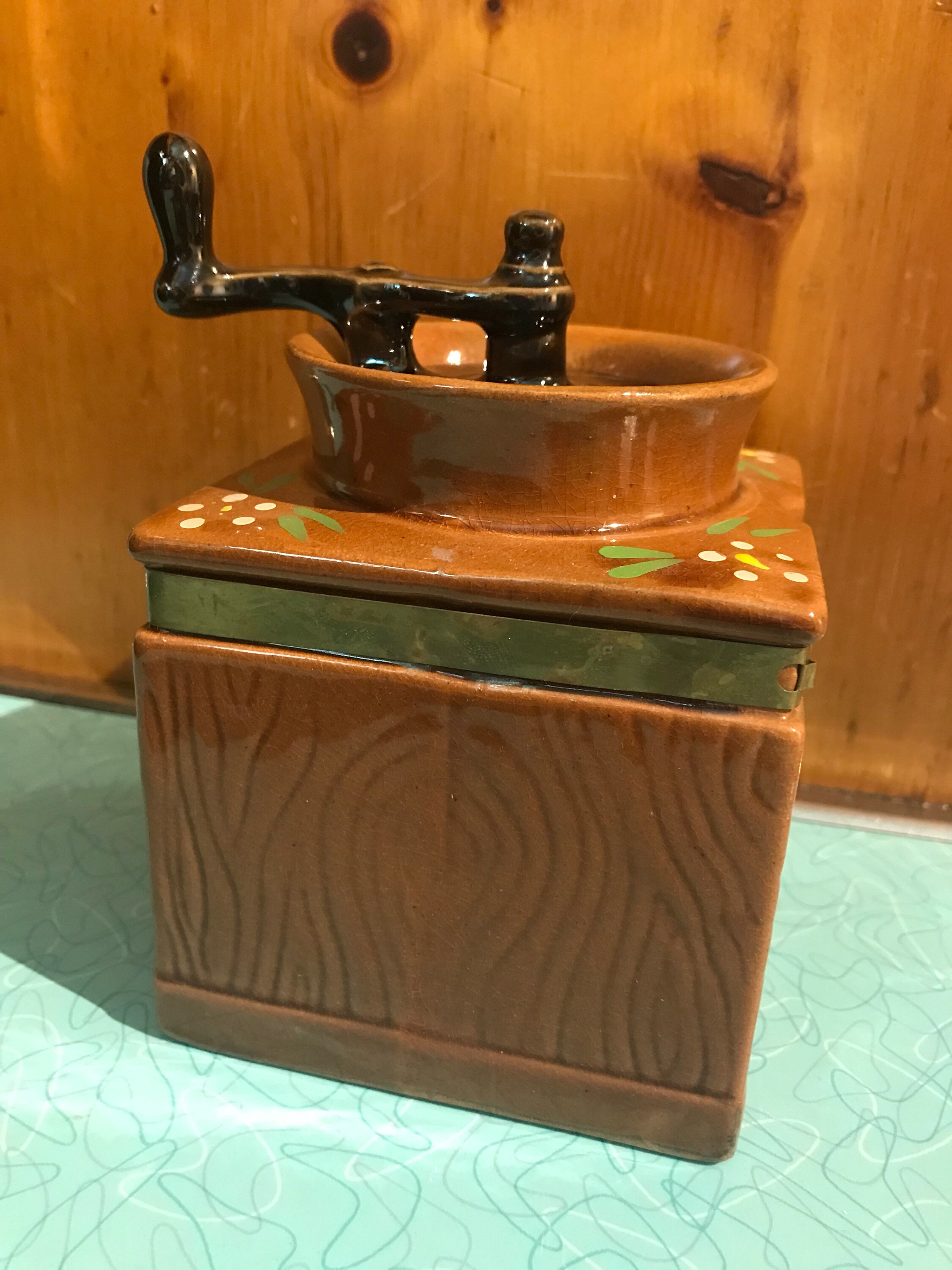 Vintage Canister Ceramic Coffee Grinder/coffee Mill Canister Etsy