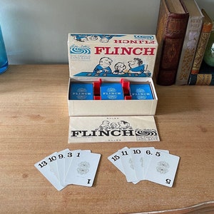 Vintage Game, Card Game, Flinch, Family Word Game, Vintage Card Game, 1963 Flinch Card Game, Quarantine Game, Family Game, Card Game