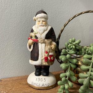 Santa of the Nations, Vintage Santa Figurine, Ceramic Figurine England, English Santa, Vintage Santa, Small Santa Figurine, Santa Collection
