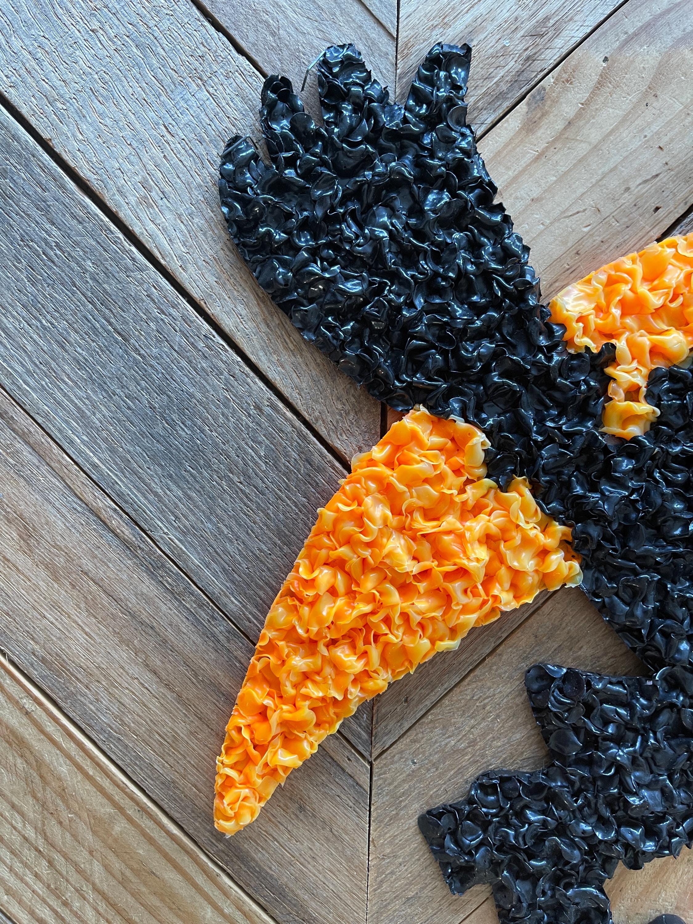 Vintage Melted Plastic Popcorn, Vintage Door Decorations, Melted