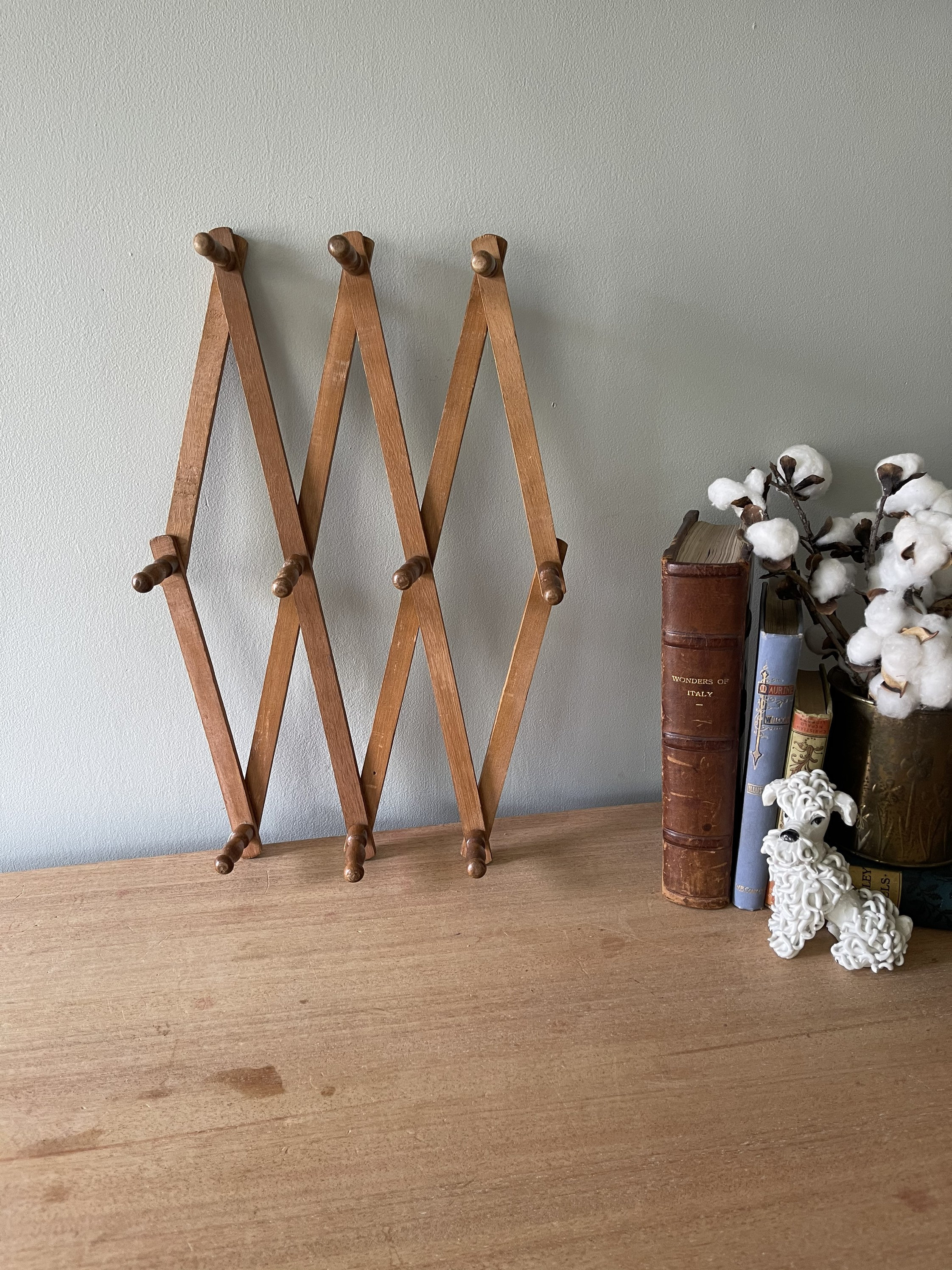 Vintage Wood Accordion Rack Clothes Hanger Jewelry Etsy