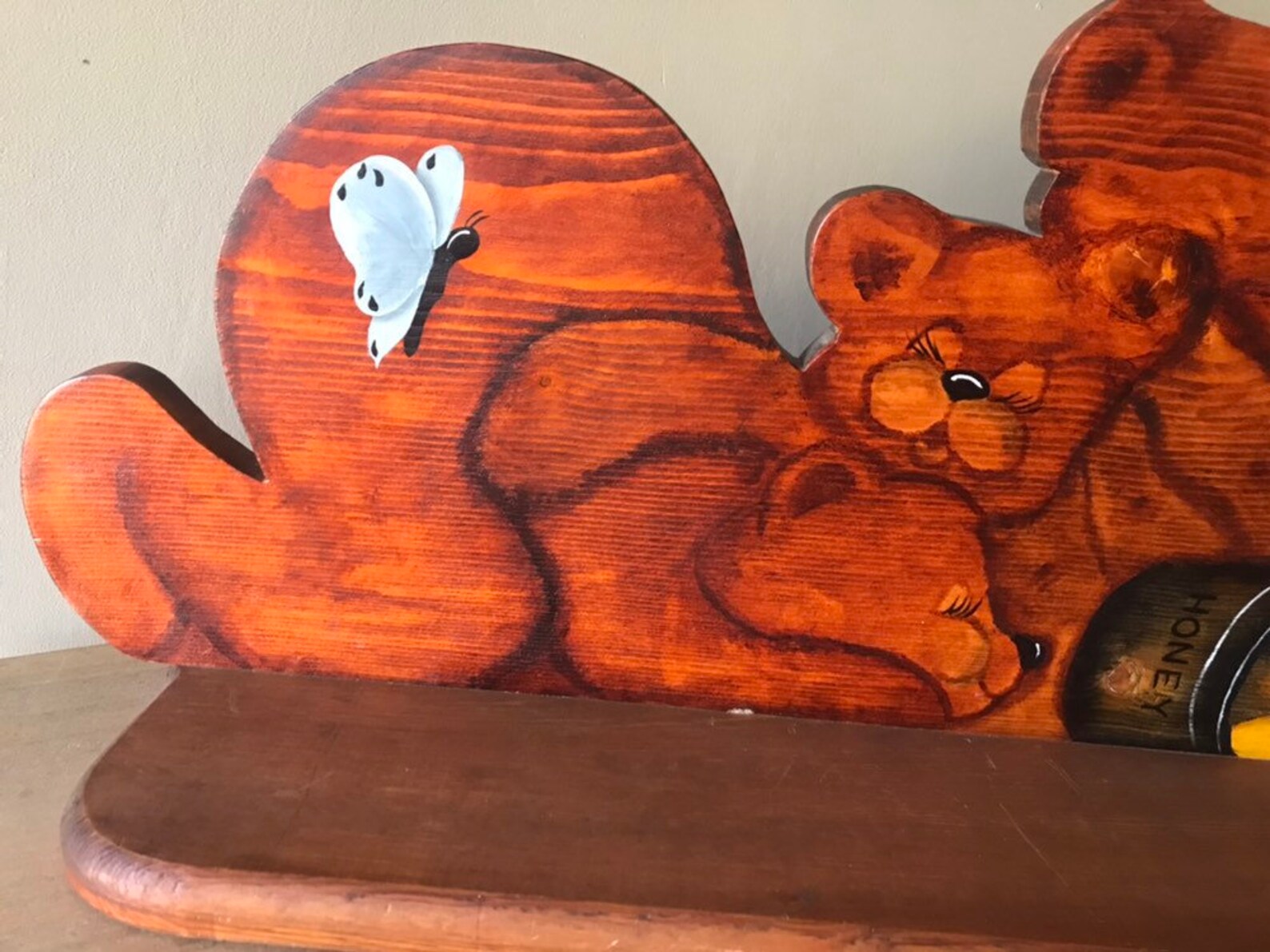 Wooden Bear Shelf Nursery Shelf Woodland Nursery Decor Etsy