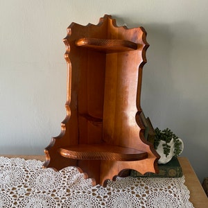 Vintage Shelf, Vintage Wood Corner Shelf, Vintage Knick Knack Shelf, Vintage Wooden Shelf, Three Tiered Rack, Vintage Wood Rack, Shelf