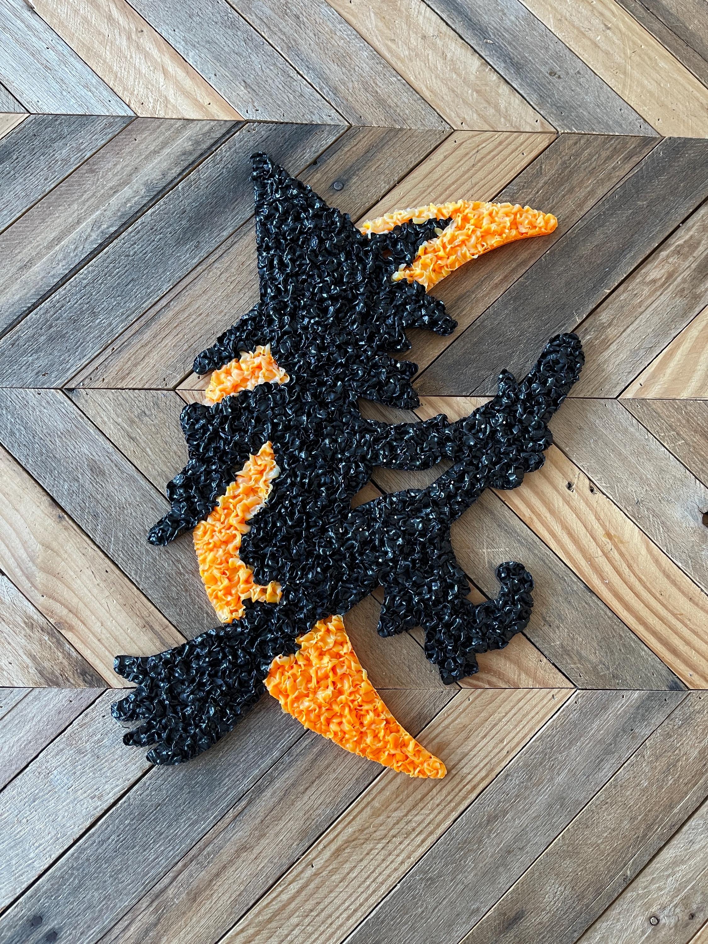 Vintage Melted Plastic Popcorn, Vintage Door Decorations, Melted