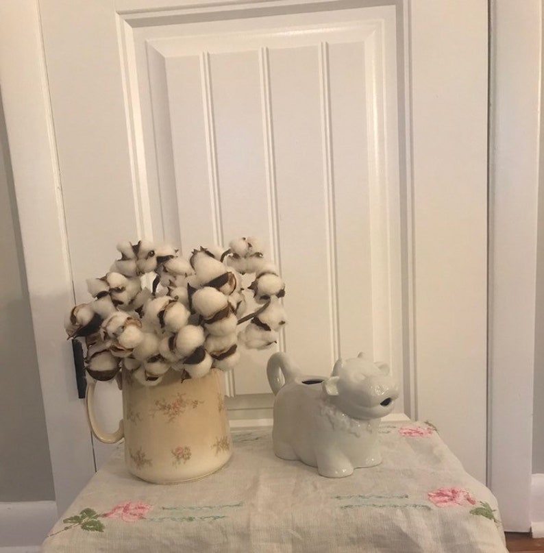 Vintage White Cow Creamer Large Ceramic Creamer Farmhouse Kitchen Cow Collectible Cow Decor Country Kitchen 50s Kitchen Decor