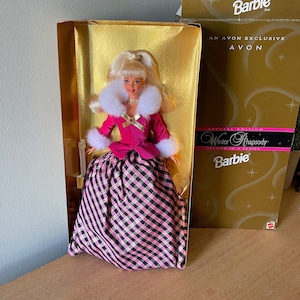 Vintage Barbie Doll, Winter Rhapsody Barbie, 1996 Avon Exclusive Special Edition Barbie, Avon Barbie, Winter Barbie, NIB Barbie Doll, Avon