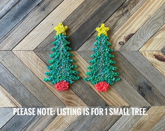 Small Popcorn Tree, Vintage Popcorn Tree, Small Vintage Tree, Plastic Popcorn Wall Hanging, Vintage Christmas, Small Vintage Christmas Tree
