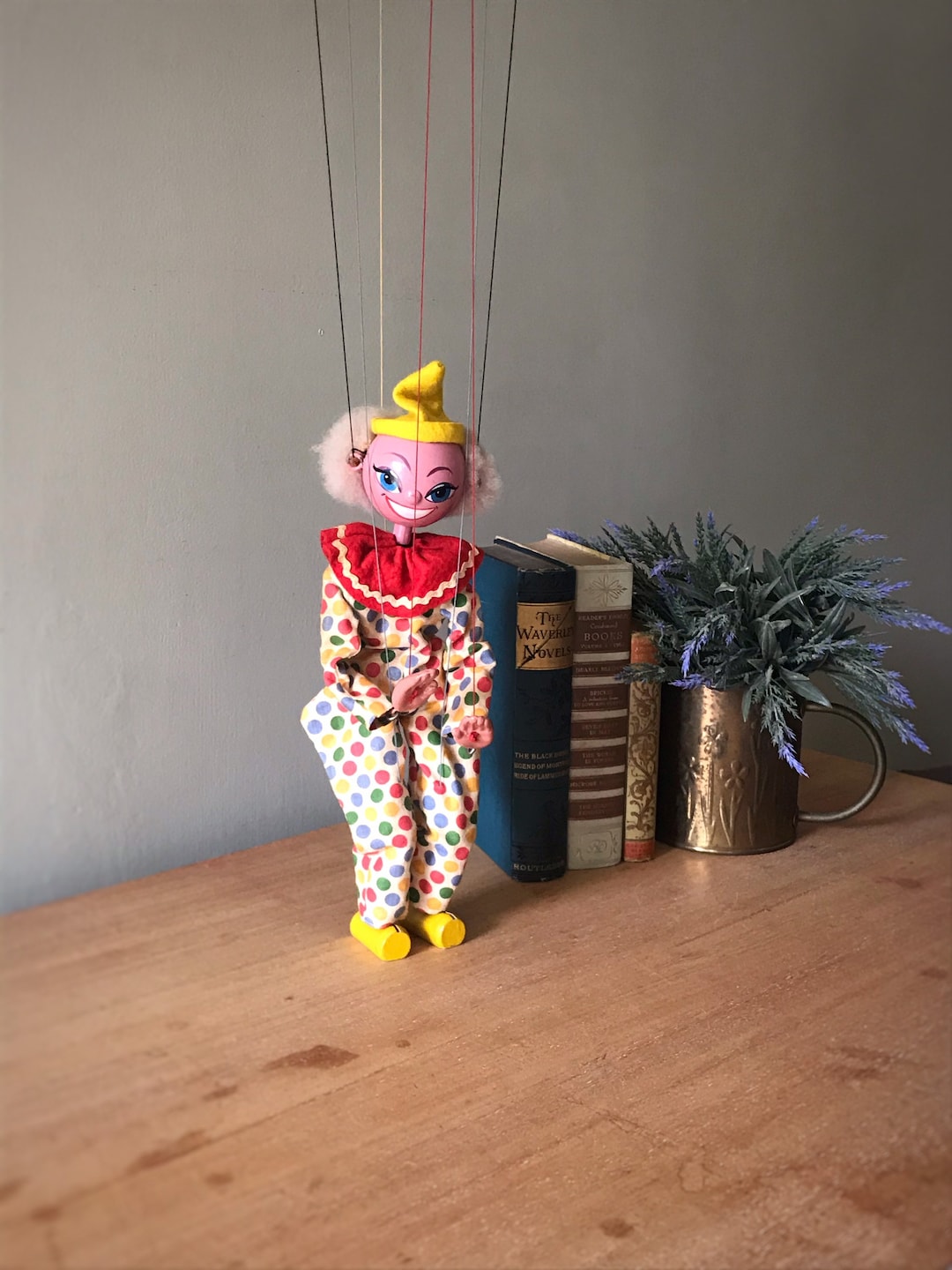 Pelham Puppet, Vintage Marionette, Vintage Puppet, Clown Marionette ...