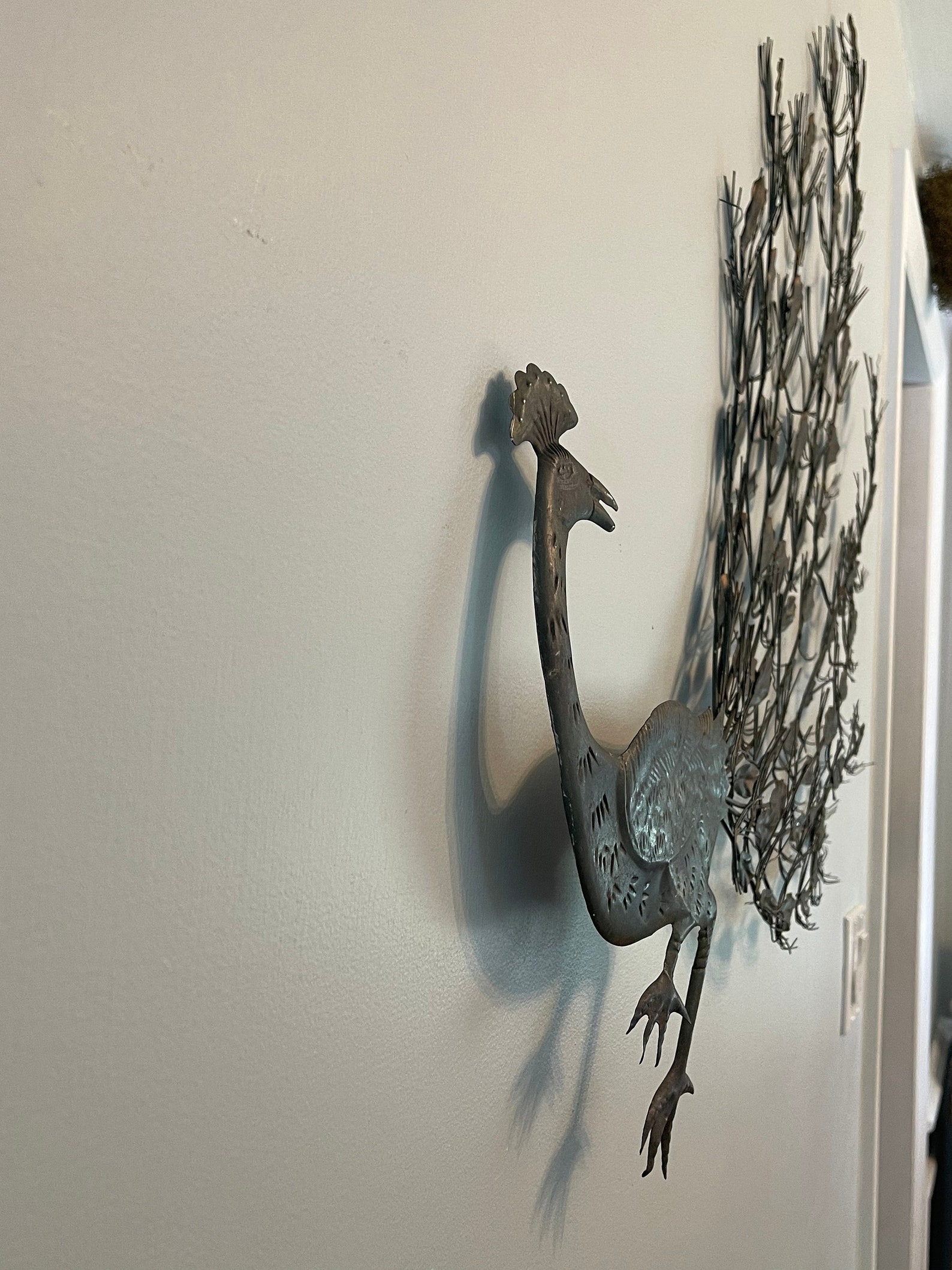 Vintage Metal Peacock Large Metal Peacock Wall Art Unique Etsy