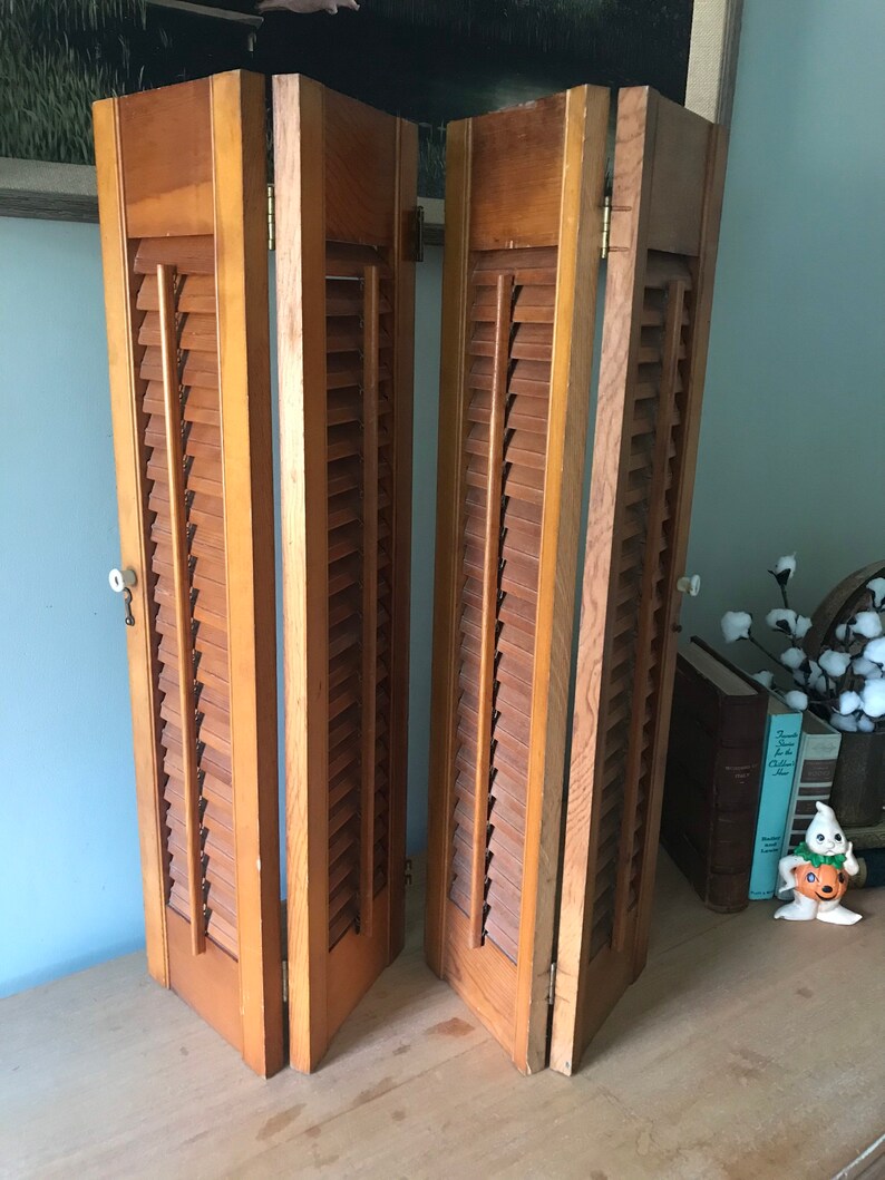 Vintage Blinds Vintage Louver Blinds Wooden Blinds Vintage Etsy