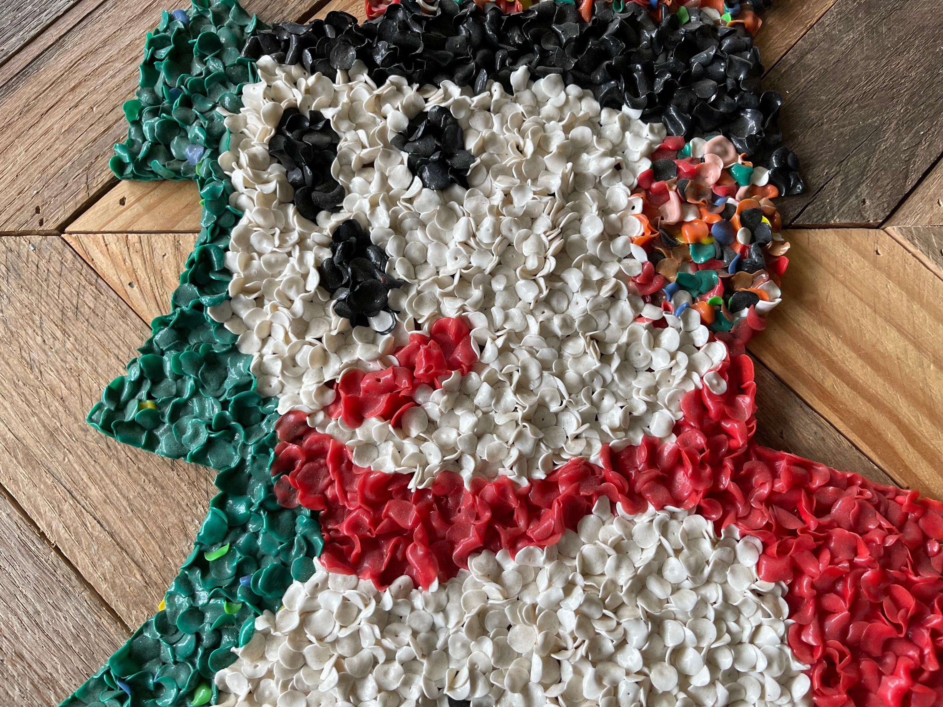 Vintage Melted Plastic Popcorn Wall | Vintage Door Decorations | Melted